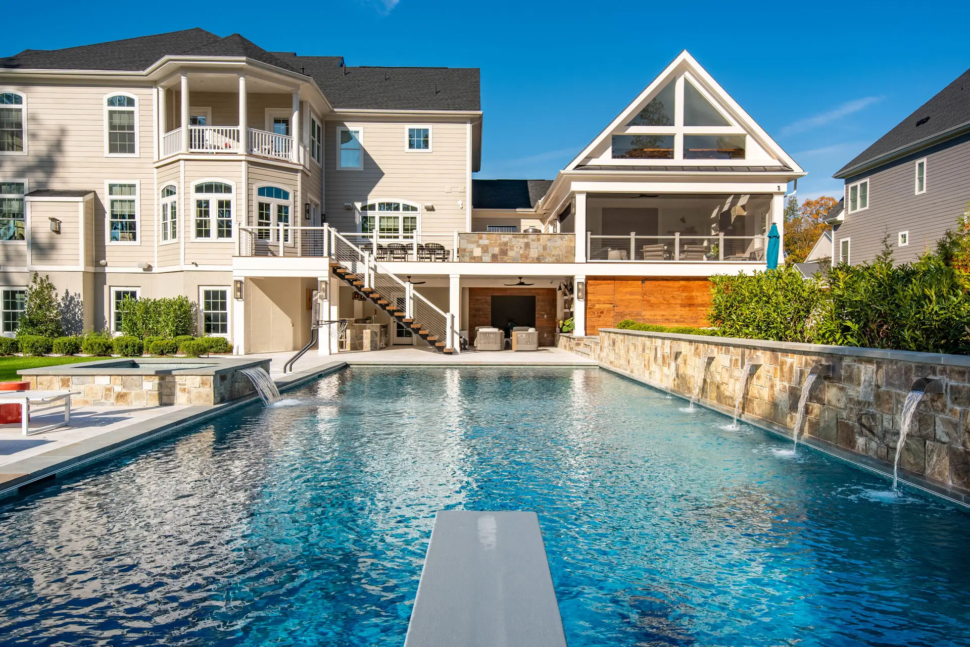 view from diving board