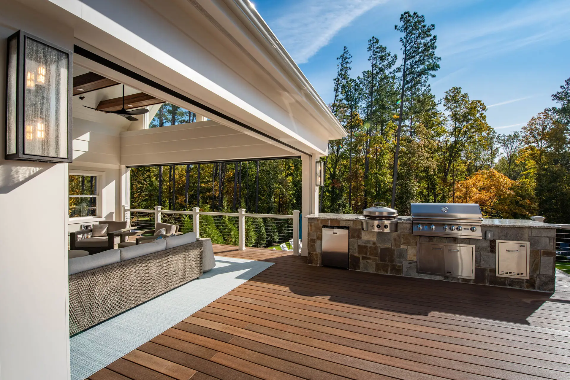 sun room and built in grill