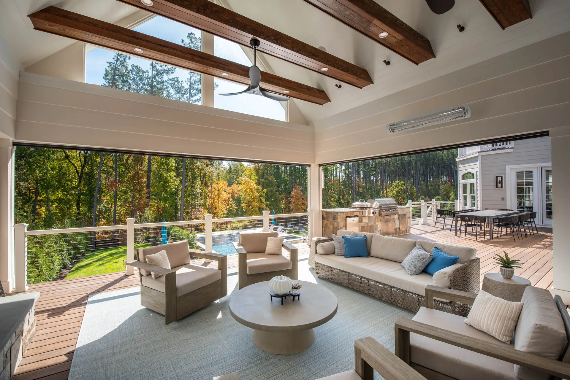 view of decking from sun room