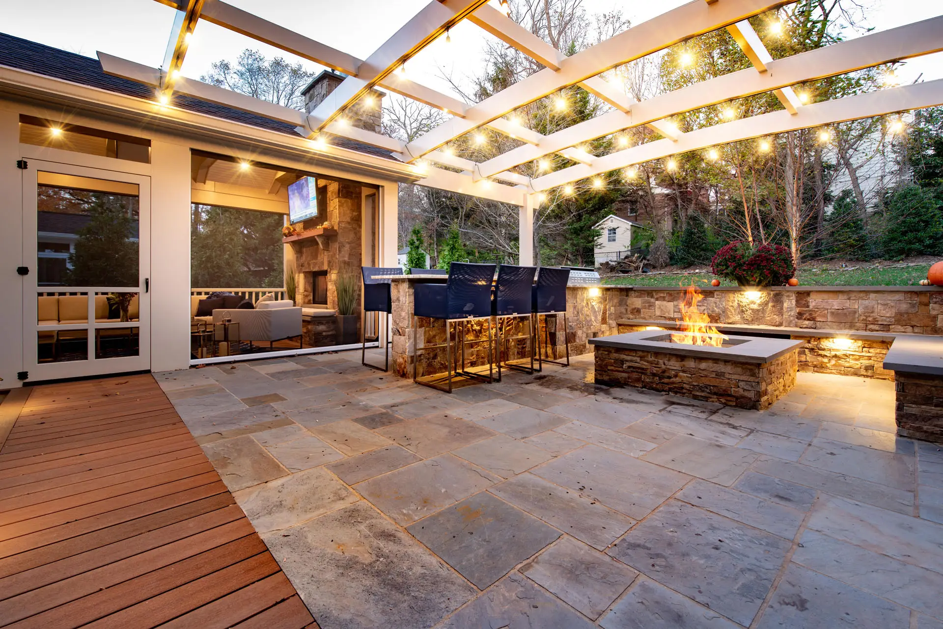 flagstone paver patio