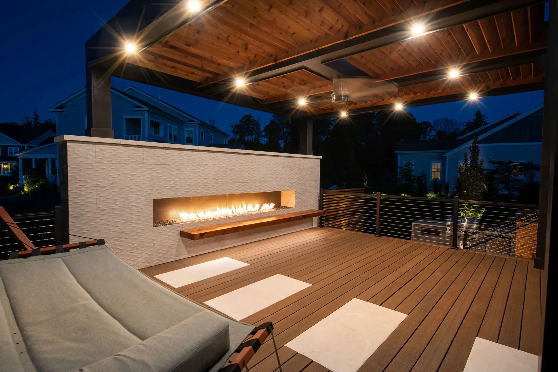 Modern Outdoor Fireplace