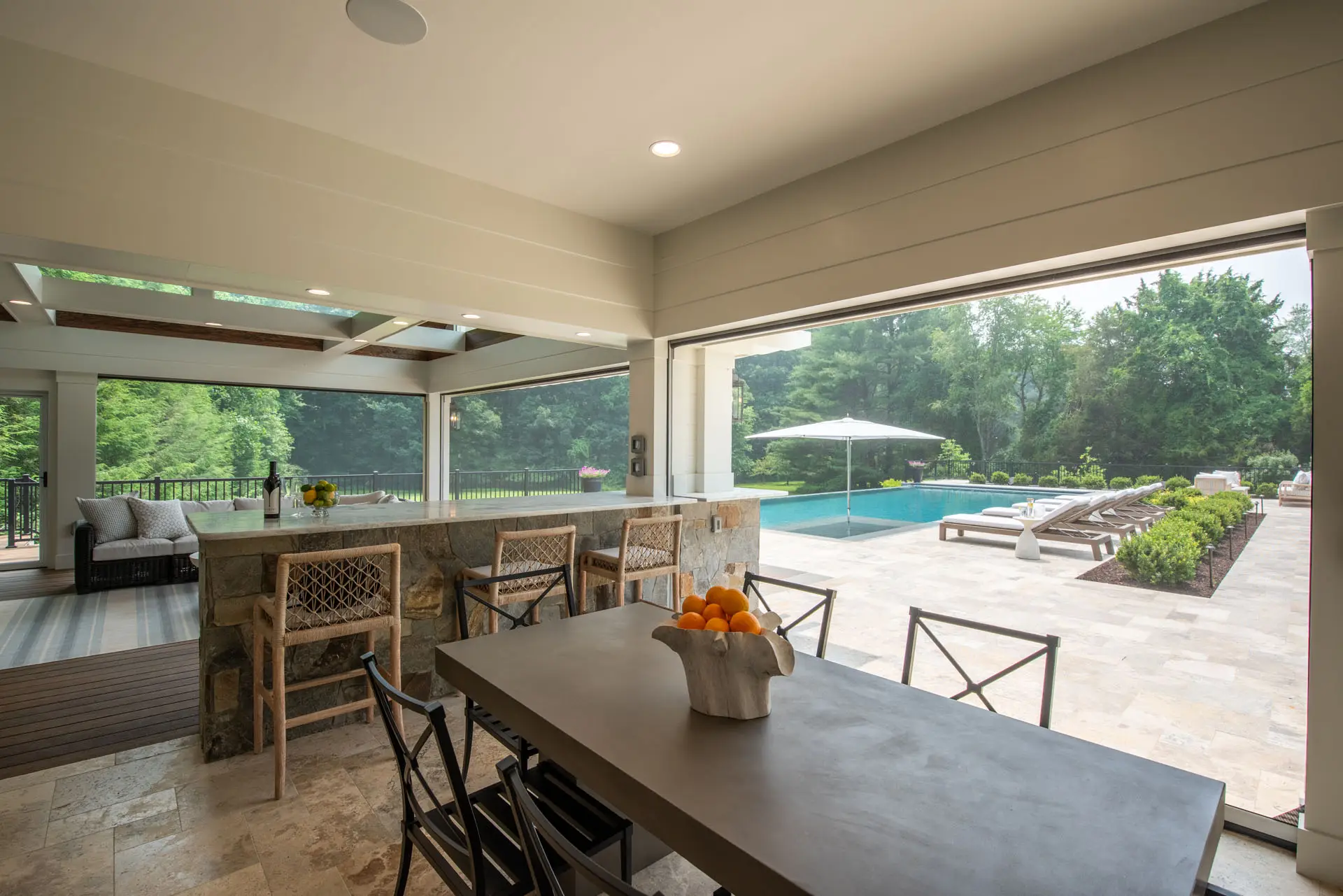 dining table with center piece