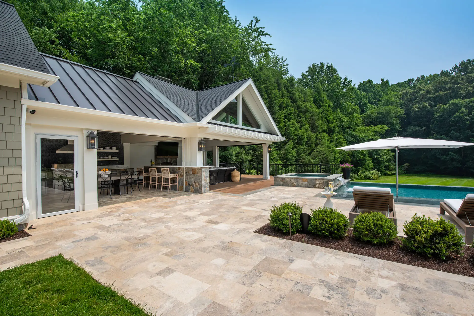 view of sunroom from back yard